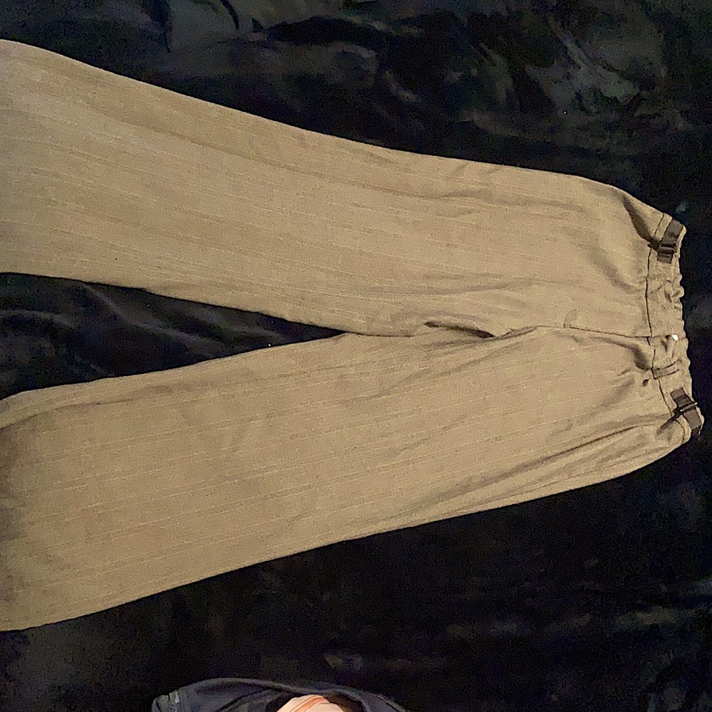 Brown pin striped slacks